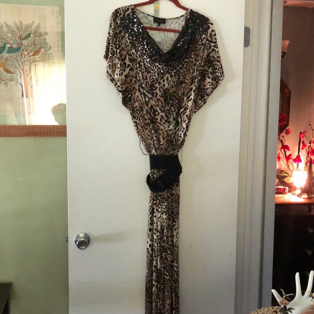Leopard jump suit